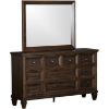 Picture of Alyssa Dark Walnut Dresser And Mirror