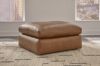 Picture of Emilia Carmel Leather Cocktail Ottoman