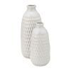 Picture of Ceramic Dimpled Vase 12 Inch Oatmeal