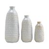 Picture of Ceramic Dimpled Vase 12 Inch Oatmeal