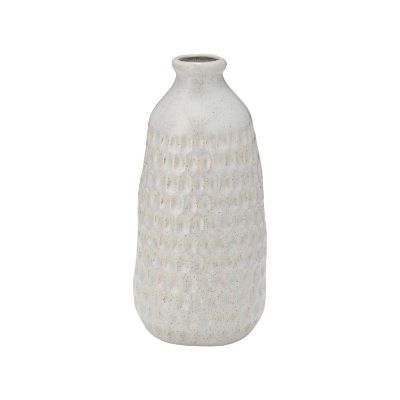 Picture of Ceramic Dimpled Vase 9 Inch Oatmeal