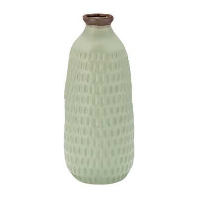 Picture of Ceramic Dimpled Vase 12 Inch Green