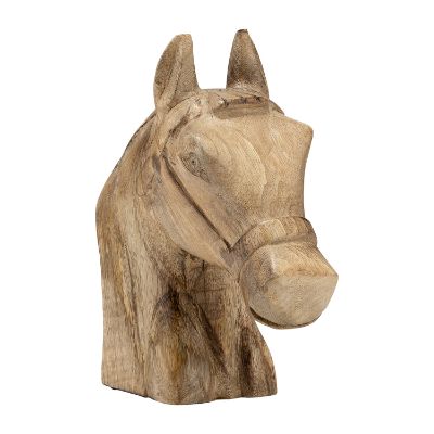 Picture of Wood Horse Head Natural Brown