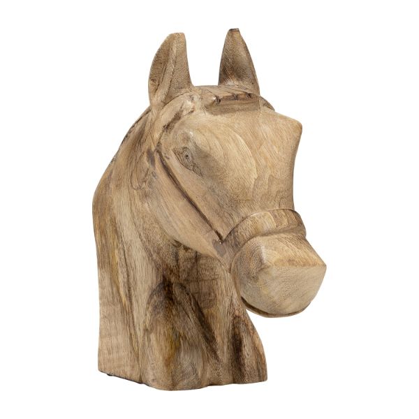 Picture of Wood Horse Head Natural Brown