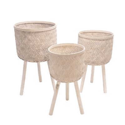 Picture of Bamboo Planters White Wash