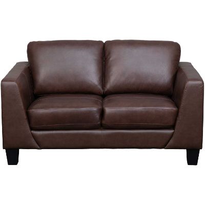 Picture of Kyra Brown Leather Loveseat