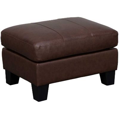 Picture of Kyra Brown Leather Ottoman