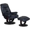 Picture of Ari Blueberry Leather Chair and Ottoman