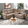 Picture of Lilian Stone Beige 2 Piece Reclining Sectional wit