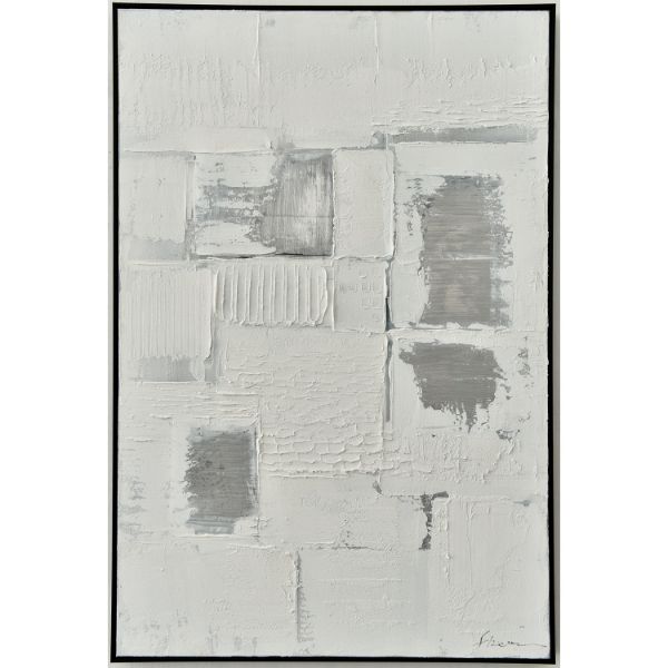 Picture of Framed Abstract Oil Off White Textured