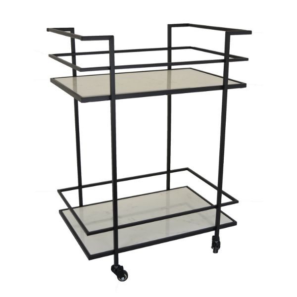 Picture of Metal Bar Cart With Marble Top