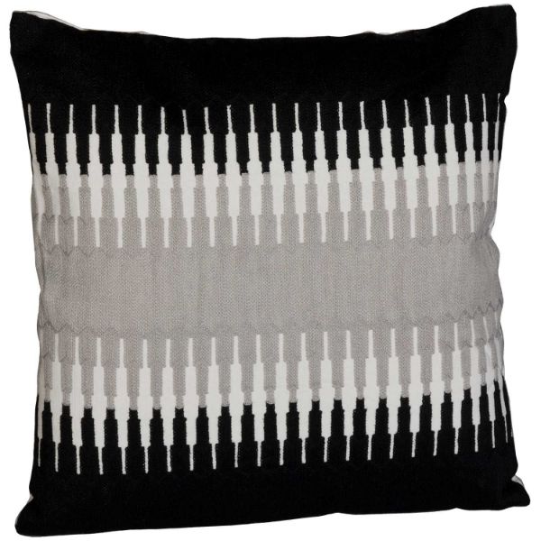 Picture of Where Black Meets Gray 18x18 Pillow *P