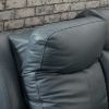 Picture of Steel Leather Dual Power Recline Console Loveseat