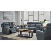 Picture of Steel Leather Dual Power Recline Console Loveseat