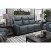 Picture of Steel Leather Dual Power Recline Console Loveseat