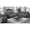 Picture of Steel Leather Dual Power Recline Console Loveseat
