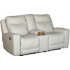 Picture of Coconut Leather Dual Power Recline Console Lovesea