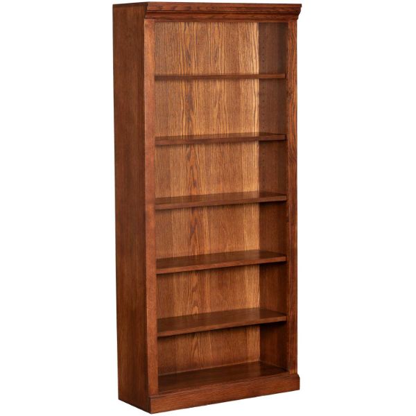 Picture of Burnish Oak Bookcase, 5 Shelf