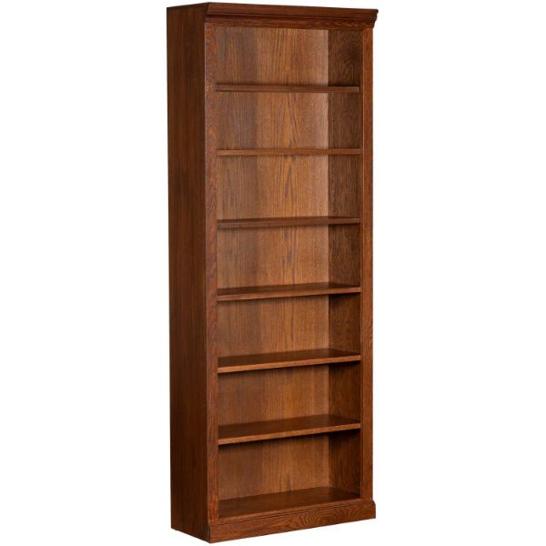 Picture of Burnish Oak Bookcase, 6 Shelf