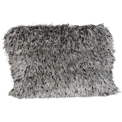 Picture of Black and White Sparkle Shag 15x20 Pillow