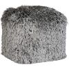 Picture of Black and White Sparkle Shag Pouf