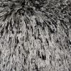 Picture of Black and White Sparkle Shag Pouf