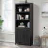 Picture of Cottage Road Black Bookshelf with Storage