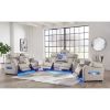 Picture of Gray Leather Dual Power Zero Gravity Recline Sofa