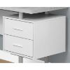 Picture of 70" Grey and White 3-drawer L-shape Computer Desk