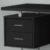 Picture of 60" Black and Silver 3-drawer Reversible Computer