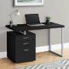 Picture of 48" Black and Silver 3-drawer Reversible Computer