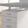 Picture of 48" Grey and White 3-drawer Reversible Computer De