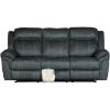 Picture of Charles Gray Reclining Sofa with Drop Table