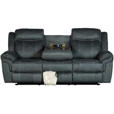 Picture of Charles Gray Reclining Sofa with Drop Table