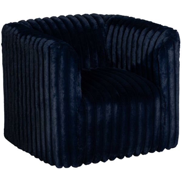 Picture of Lavish Midnight Blue Swivel Chair