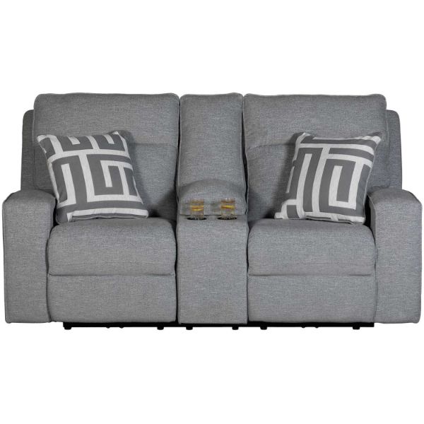 Picture of Biscoe Dual Power ZG Recline Console Loveseat
