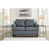 Picture of Genoa Steel Leather Loveseat