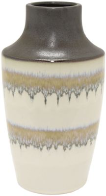 Picture of Shaped Vase Brown Cream Gold