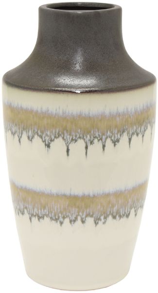Picture of Shaped Vase Brown Cream Gold