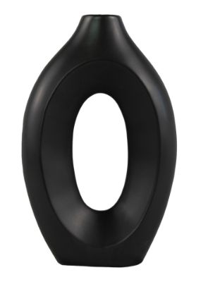 Picture of Black Rounded Vase With Cutout