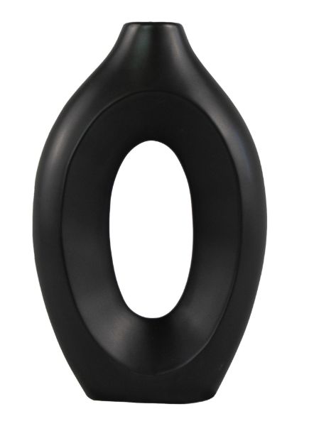 Picture of Black Rounded Vase With Cutout