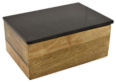 Picture of Marble Wood Box Rectangle