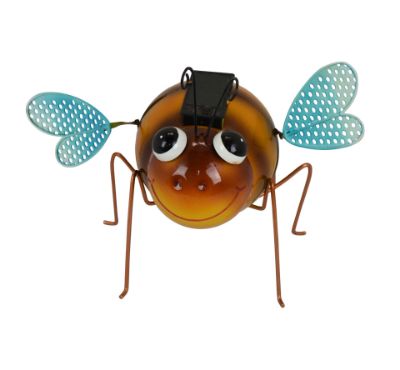 Picture of Metal Solar Bee Brown