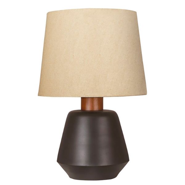 Picture of Ancel Black Brown Metal Table Lamp