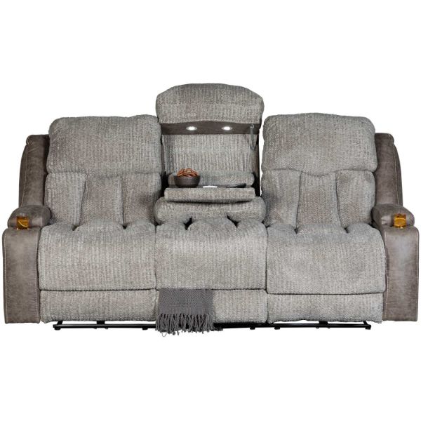 Picture of Denali Dual Power Reclining Sofa with Drop Down Table with Massage