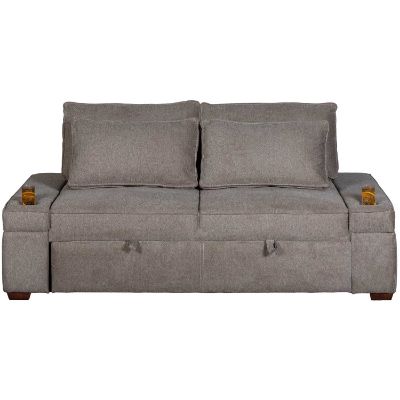 Picture of Zoona Taupe Sofa with Pull Out Bed