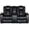Picture of Cinema Dual Power Recline Console Loveseat with LE