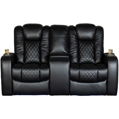Picture of Cinema Dual Power Recline Console Loveseat with LE