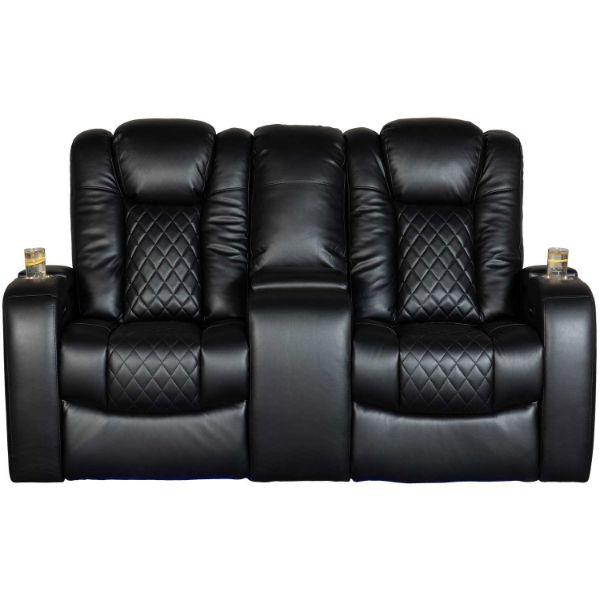 Picture of Cinema Dual Power Recline Console Loveseat with LE
