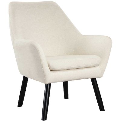 Picture of Della Linen Mid-Century Accent Chair